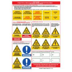 Etiquettes normalisées AC/DC pour Kit PV