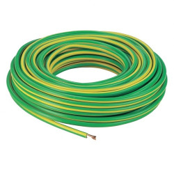 Câble de terre vert jaune - 6 mm² - 100 mètres