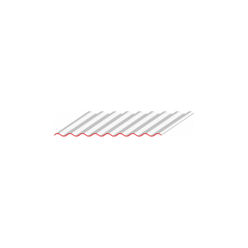 Bande de rive Bacacier 75/100 prélaquée rouge Bande de rive Bacacier 75/100 prélaquée rouge